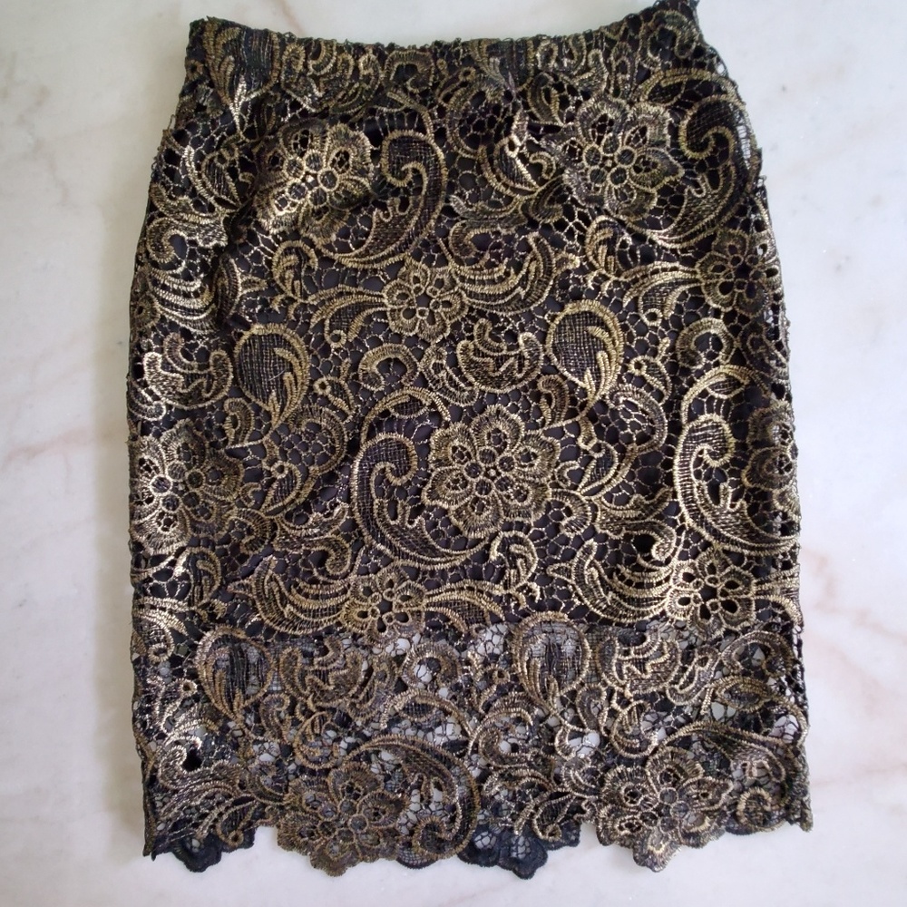 Lace skirt knee length